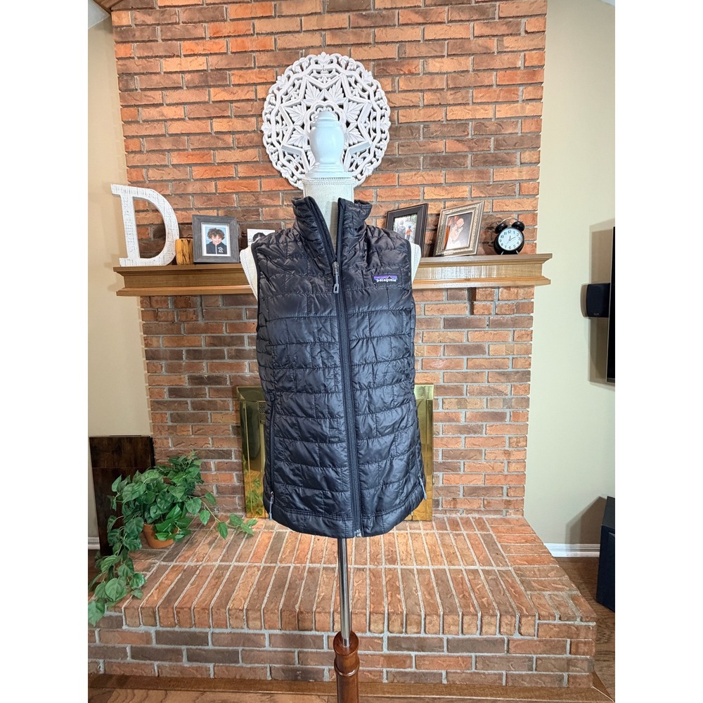 Patagonia Nano Puff Vest Womens Black Quilted PrimaLoft Insulated Small
